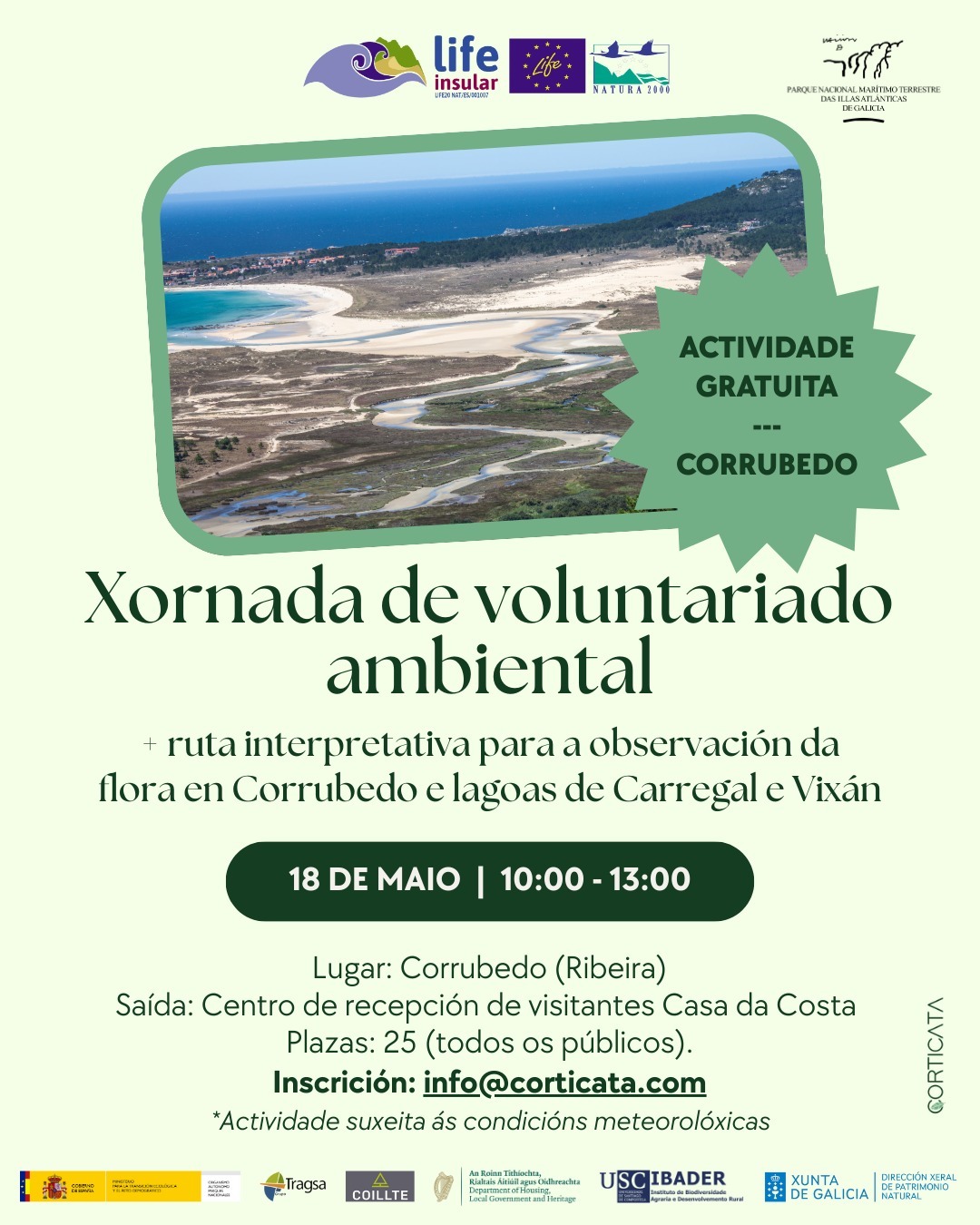 2025/05/18: LIFE INSULAR organizes an environmental volunteering day in Corrubedo Natural Park