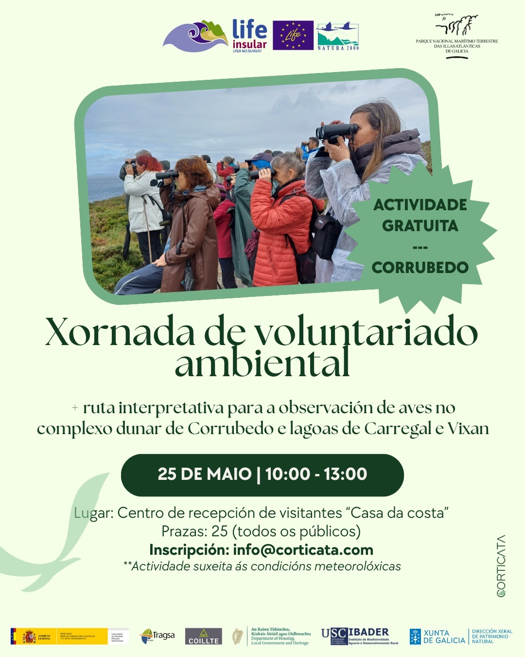 2025/05/25: LIFE INSULAR organizes an environmental volunteering day in Corrubedo