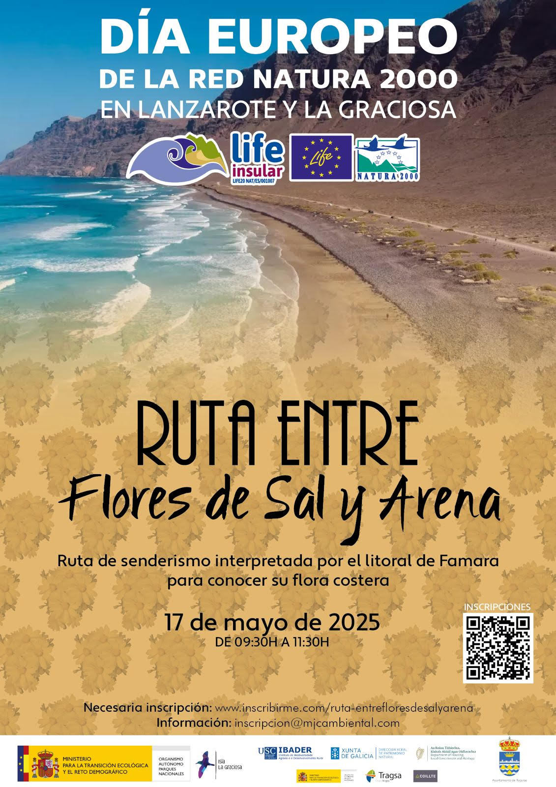 2025/05/17: LIFE INSULAR convoca unha ruta interpretativa polo litoral de Famara (Lanzarote)