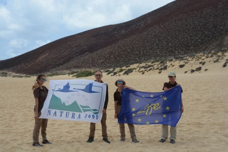 2023/05/23: Visit to the project sites on La Graciosa island (Lanzarote) for the characterization of the habitat types and the technical planning of the restoration