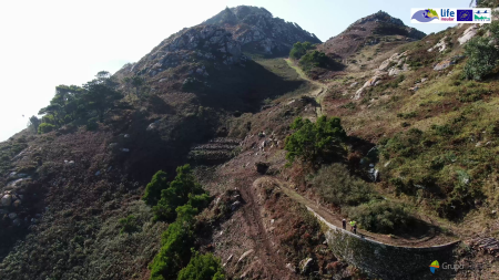2026/03/26: Traballos de restauración na zona norte da Illa de San Martiño: Un operativo ao límite